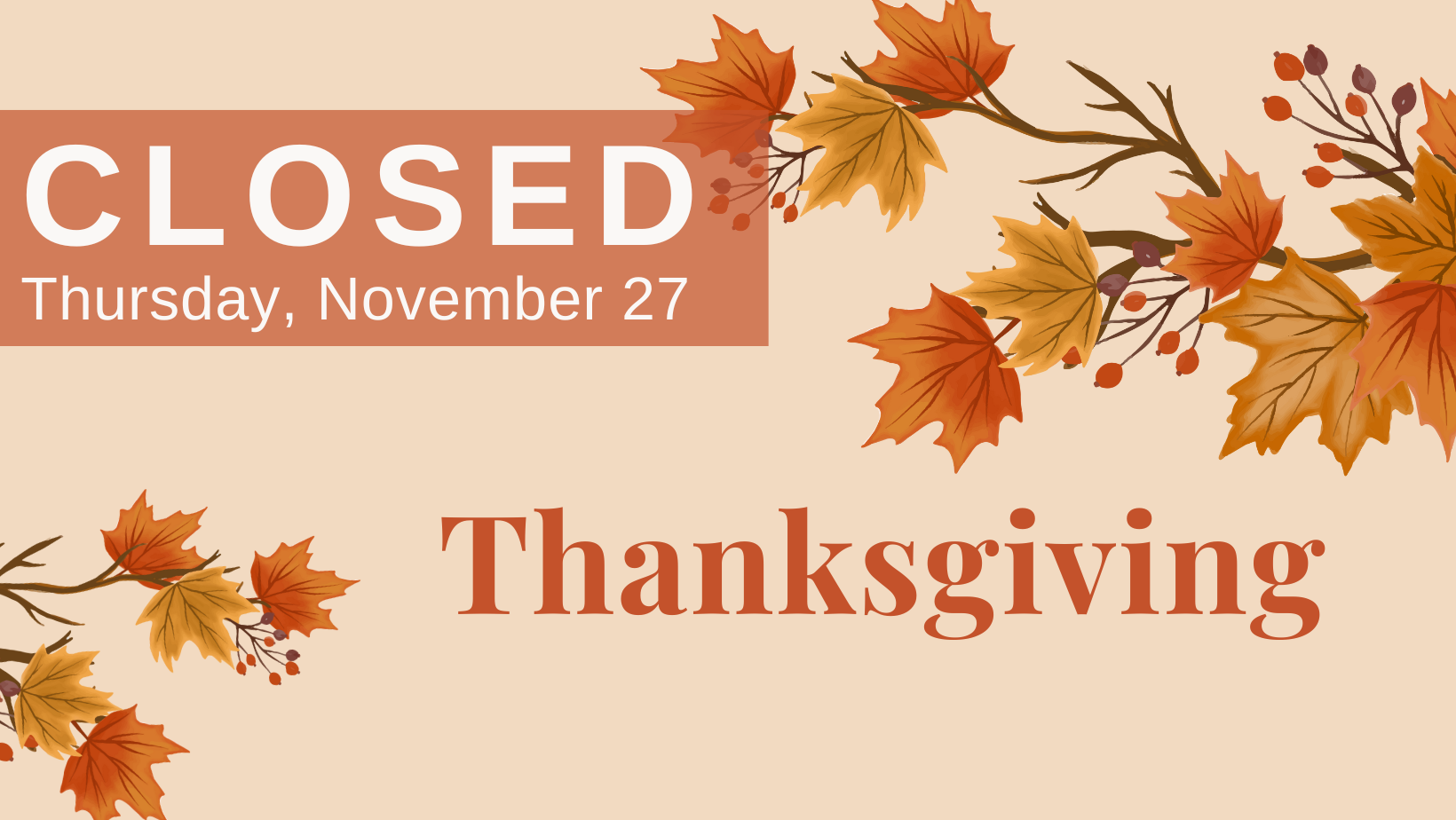 Closed - Thanksgiving v2